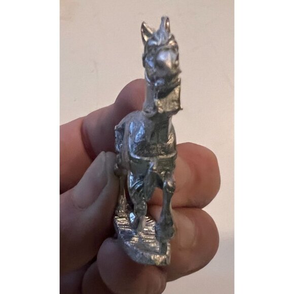 Set Of 8 Vintage Old Glory & Saracen Ghulam Horses, Pewter - Picture 6 of 6